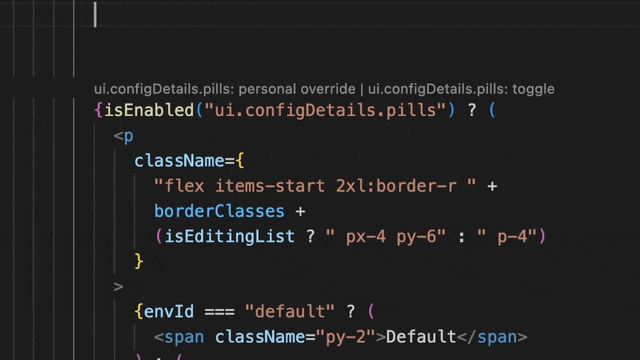 Feature Flag autocomplete